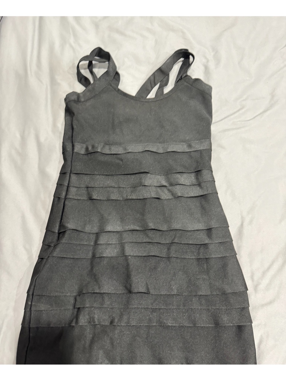 Sleeveless Layered Sheath Dress - Black